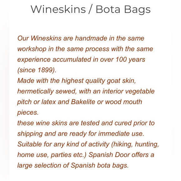 Spain Wine Bag | Vintage Leather Carry Wine SAK | Bar Decor | Drink Bota Spanish - Picture 7 of 8